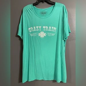 Crazy Train sparkle logo shirt